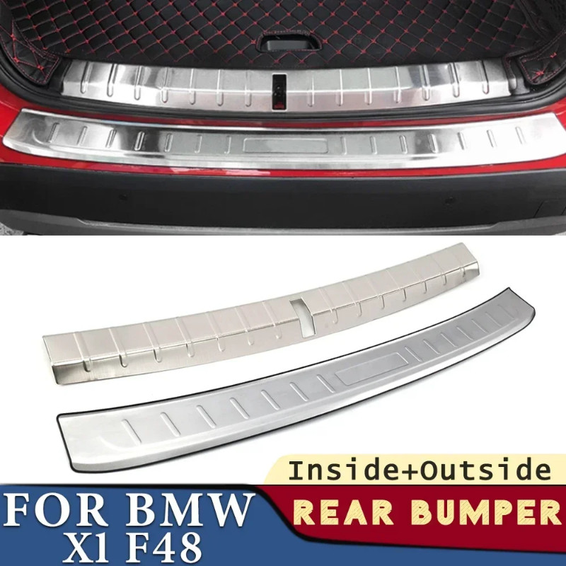 Trunk Bumper for BMW X1 F48 2016 2017 2018 2019 2020 2021 2022 Car Accessories Stainless Rear Fende