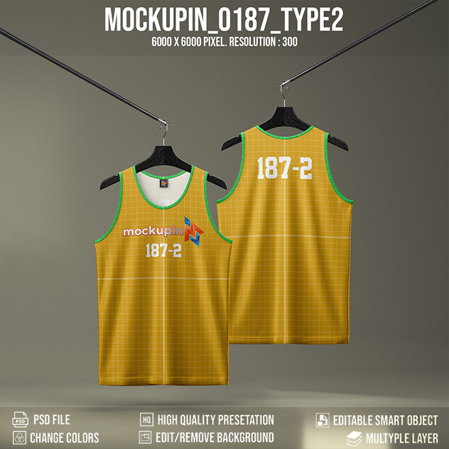 0187 เสื้อกล้ามวิ่ง Mockup