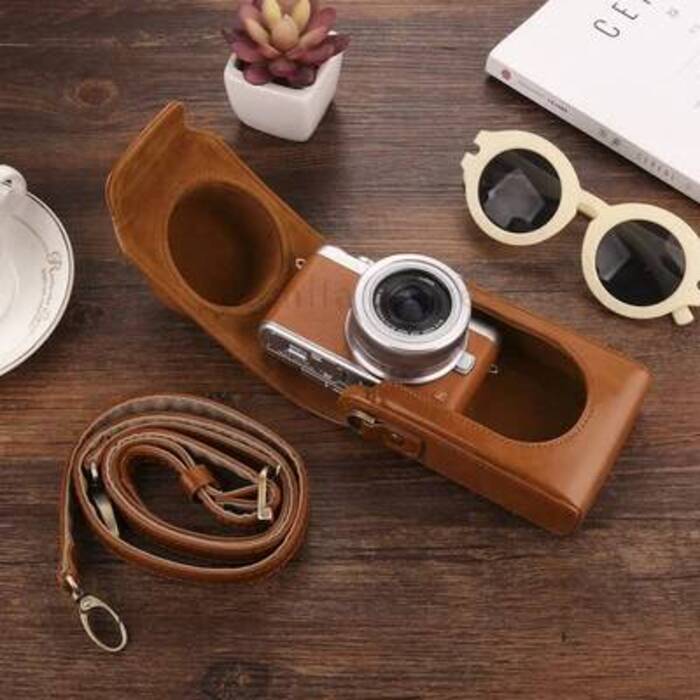 Full Body ที่แม่นยํา Fit PU หนังกล้องดิจิตอลกระเป๋ากล่องผิวสําหรับ NIKON J1 J2 J3 J4 J5 + 10-30 M เล