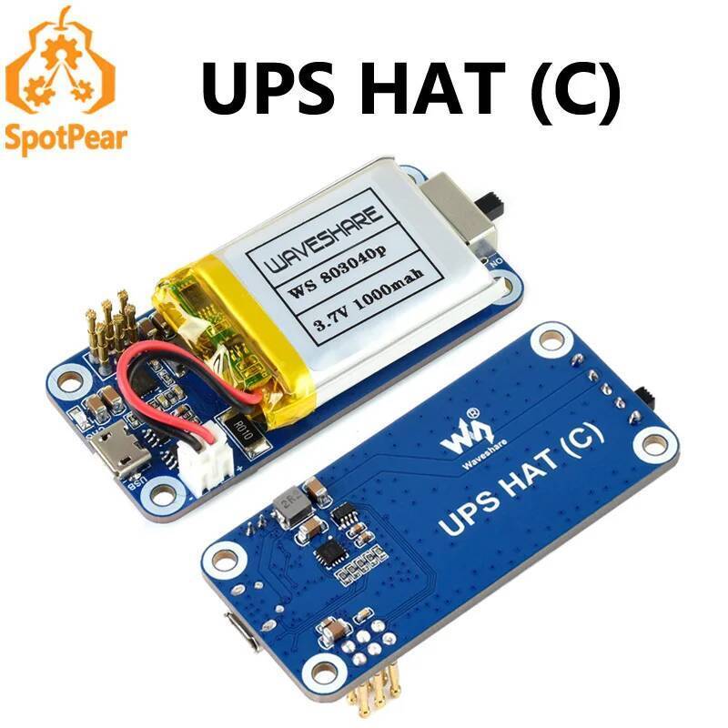 Waveshare UPS HAT (C) เครื่องสํารองไฟ UPS HAT สําหรับ Raspberry Pi Zero UPS