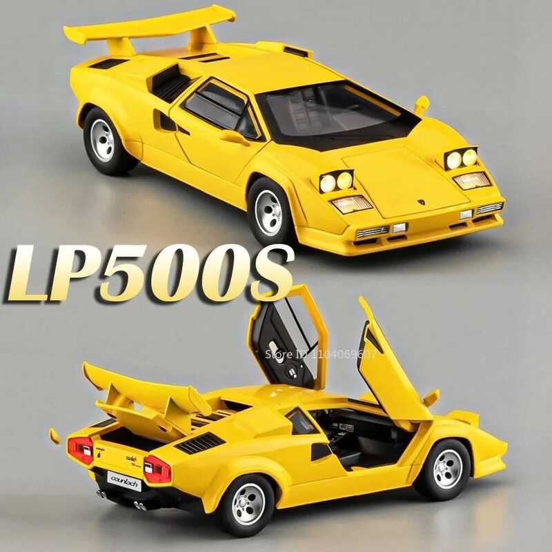 C 1:24 Countach Lp500s REVUELTO Model Toy Ercar Alloy Diecast Sound Light Pull Back Doors Opened Mi