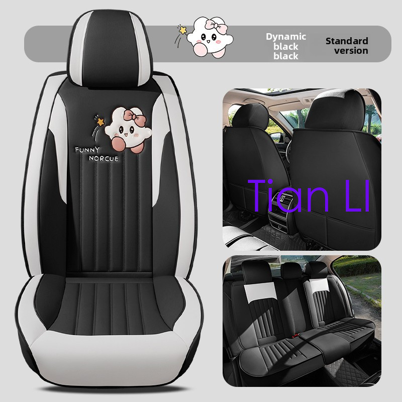 Universal Fit รถที่นั่งครอบคลุม PU หนังที่นั่งด้านหน้า + เบาะหลัง Made สําหรับ I45 Triton Montero Xp