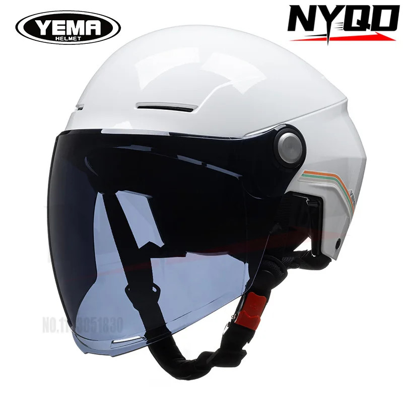 YEMA Motorcycle helmet summer sun protection, lightweight half helmet men women electric bike ridin