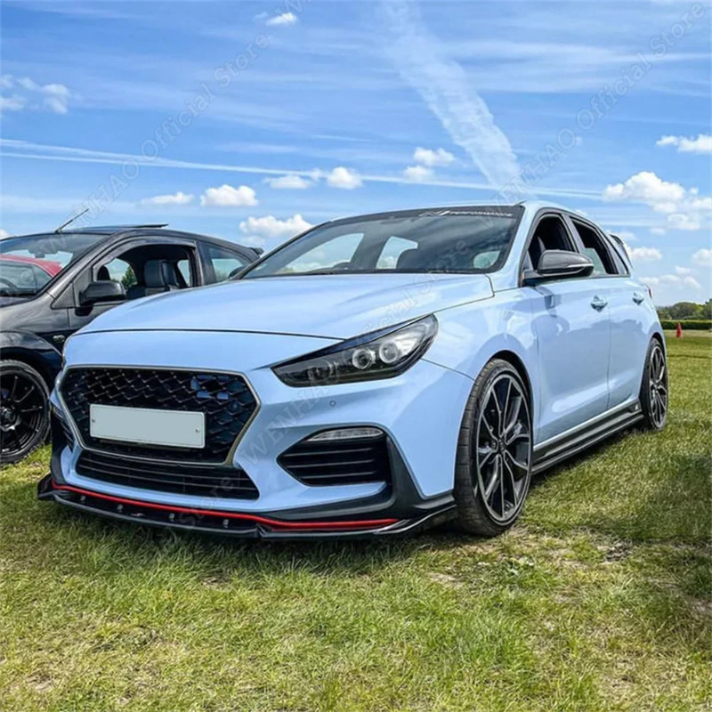 2Pcs ABS Glossy Car Evil Headlight Eyebrows Eyelid For Hyundai i30N N-Line RS i30N MK3 2017 2018 20