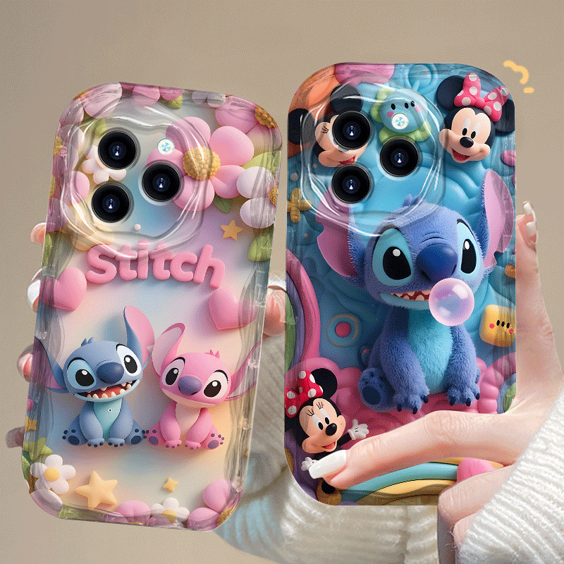ปลอกสําหรับ Infinix HOT 40 Pro TECNO TEChno Spark 20 Pro แฟชั่นหรูหราน่ารัก Stitch การ์ตูน 2D ซิลิโค