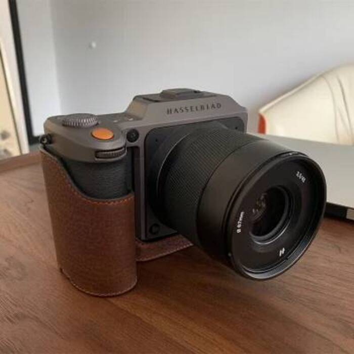 เคสกล้องหนังแท้แฮนด์เมดวิดีโอครึ่งกระเป๋ากล้องสําหรับ hasselblad X1D2 II x1d ii 50C X2D 100C แขนป้อง