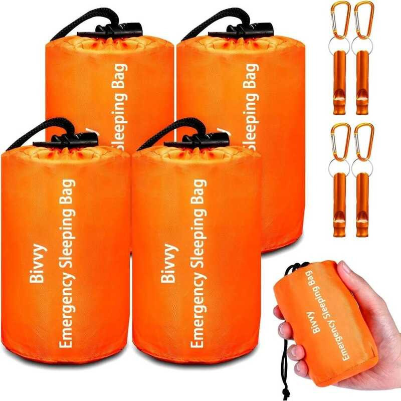 C Emergency Sleeping Survival , Portable Waterproof Thermal Bivy Sac Tac Bivvy S,Camping Mylar Slee
