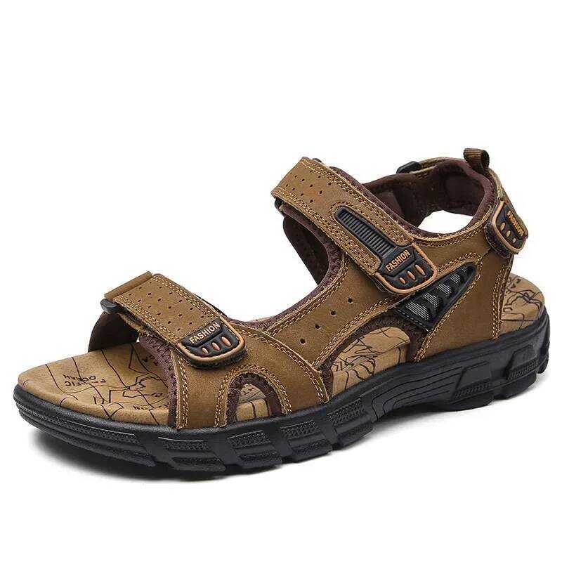 C Brand Classic Men's Sandals Summer Leather Sandals Men's Outdoor Casual Light Sandals Fashion Men