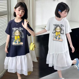 Akaki🌼 ชุดเดรสเด็กผู้หญิงแฟชั่นฤดูร้อนปี 2026 สไตล์ใหม่ กระโ…