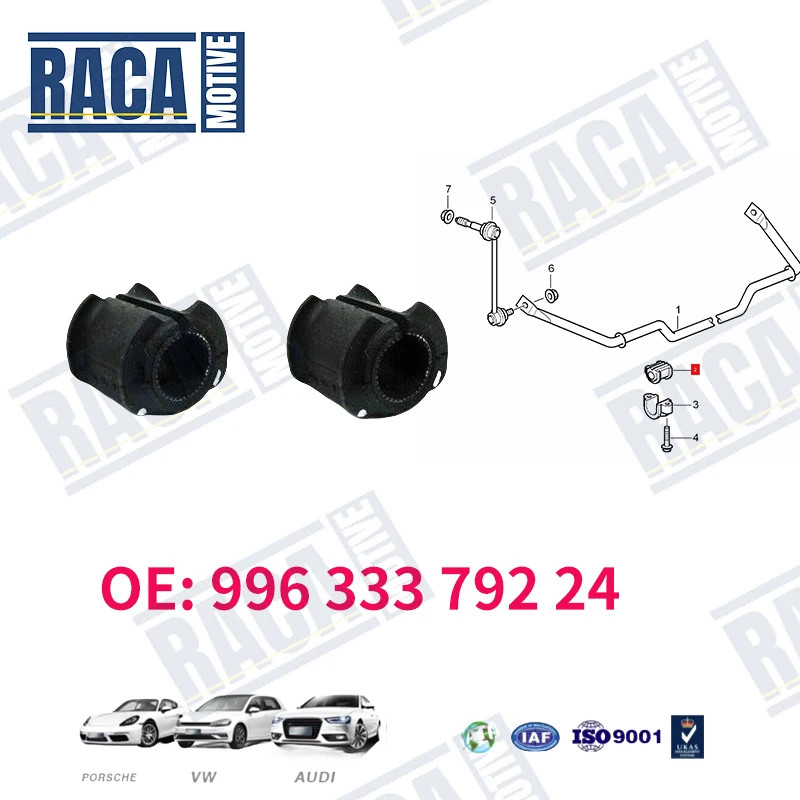 For Porsche 911 997 Cayman 987 996 Boxster 986 2PCS Rear Suspension Anti Roll Stabiliser Bar Bushin