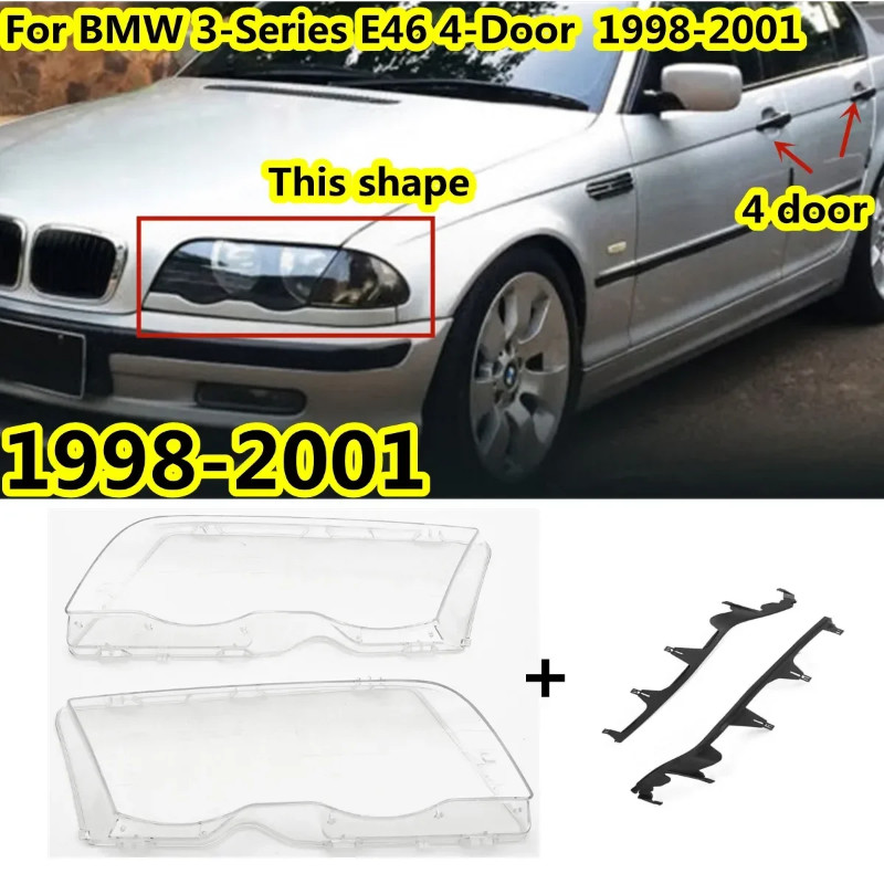 Car Headlight Light Lens Covers or Headlight Strip For BMW 3 Series E46 330xi 325xi 328xi 4-Door 19