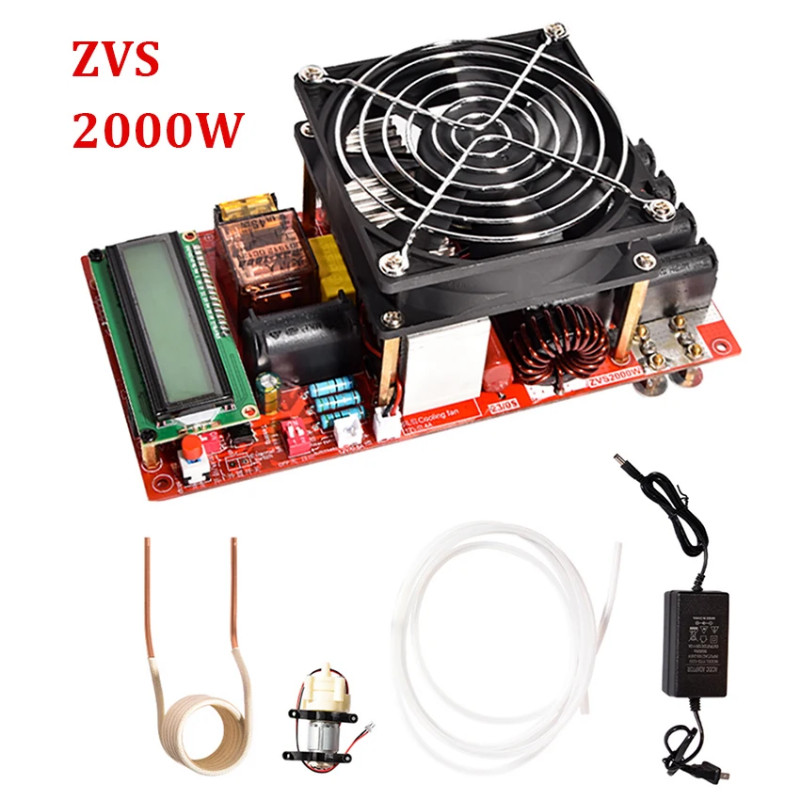 ZVS 2000W Electric Induction Heater Module for Melt Metal Temperature Protection Generator High Vol