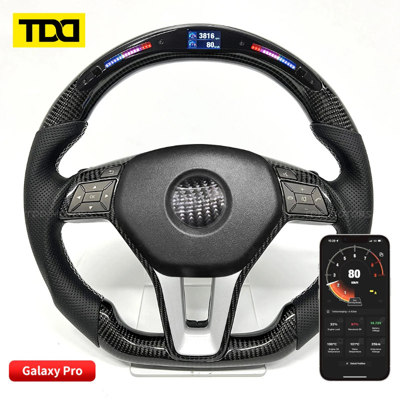 TDD Carbon Fiber customized smart Galaxy pro LED Steering Wheel for Benz E C CLS W218 W212 W204 W20