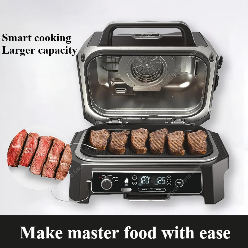 Ninja Woodfir Pro Outdoor Multifunctional Charcoal Grill Air Fryer Frying Pan All-in-One Commercial