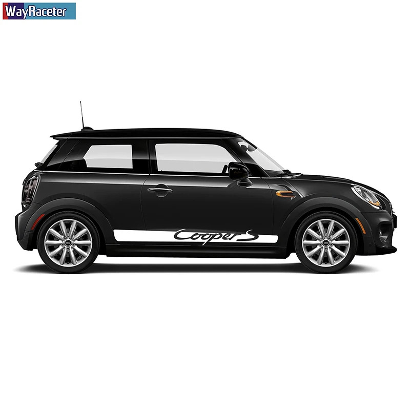 Car Door Side Stripes Skirt Sticker Body Graphics Decal For MINI Cooper S One R50 R52 R53 R56 R57 F