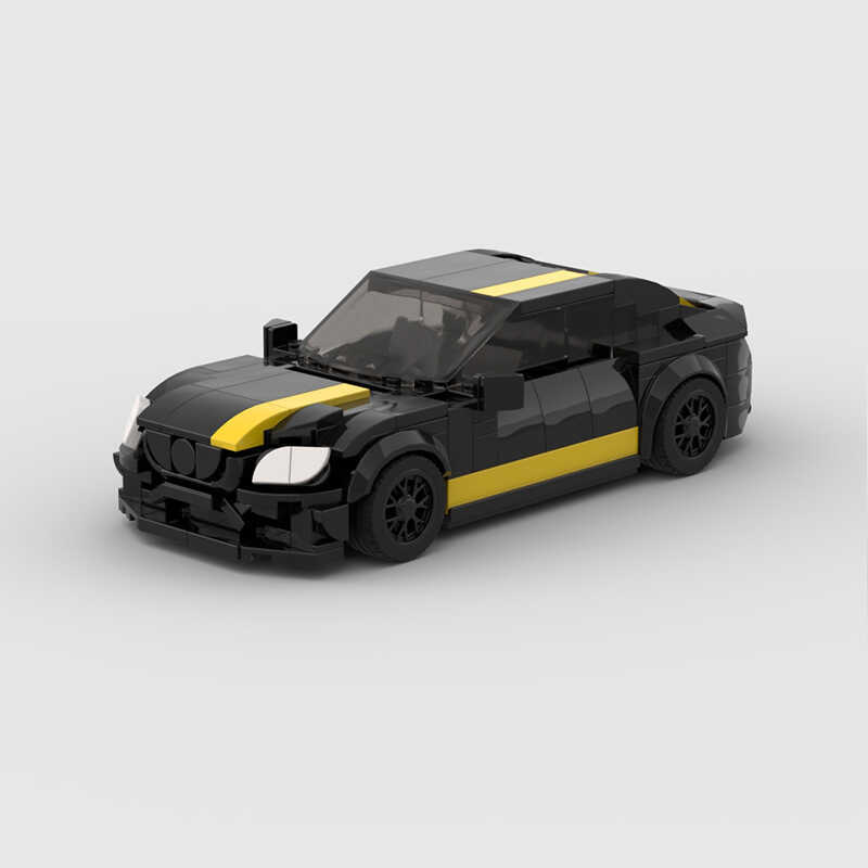 MOC Building Blocks ใช้งานร่วมกับ Lego Racing speed Series 8 กริด Mercedes-Benz AMG C63S Dark Night 