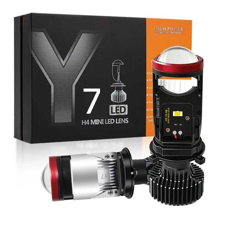 ใหม่ Y6D Y7DY8 ไฟหน้ารถ LED H4 พร้อมเลนส์ Super Bright Concentrate สูง Low Beam ไฟหน้า Fisheye Light