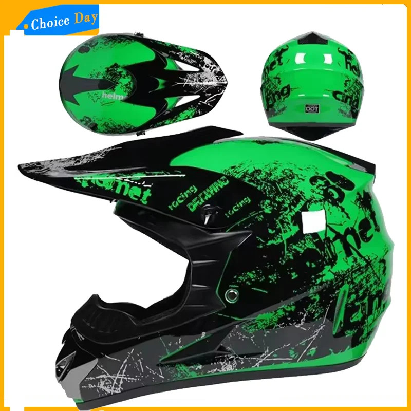 Motorcycle Downhill Helmet Motobiker Goggles Classic Bicycle MTB Racing Helmet Motocross Full Face