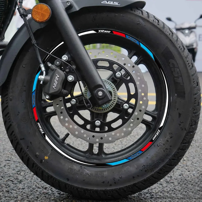 Motorcycle Wheel Hub Sticker Decals Reflective Rim Tape Stripe Tape Accessories FOR HAOJUE TR300