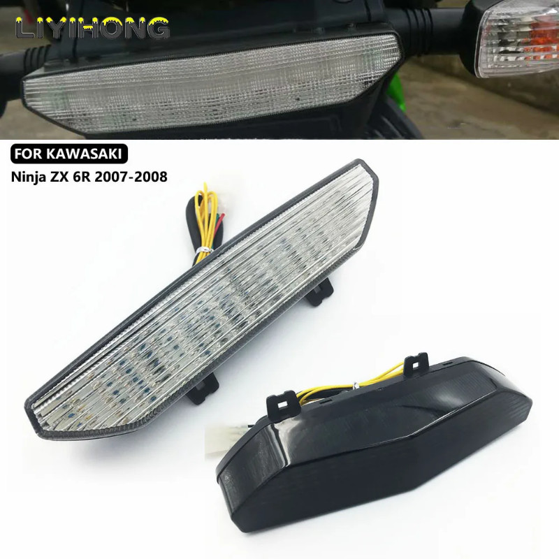 For Kawasaki Ninja ZX-6R ZX6R 2007 2008 ZG14 Concours ZRX1200 Daeg Rear Tail Light Brake Turn Signa