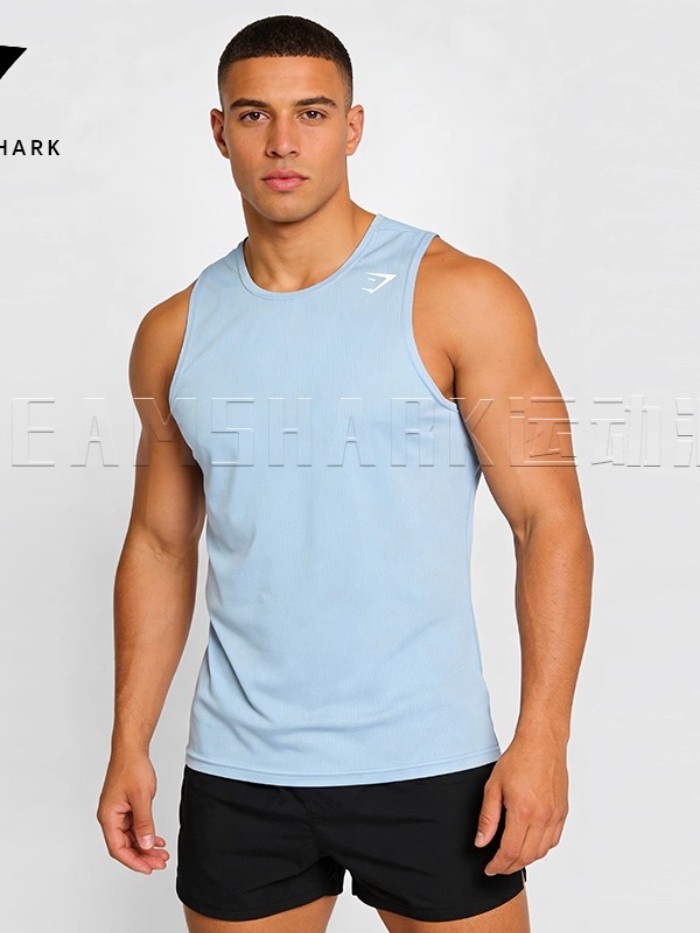 GYMSHARK เสื้อกั๊กแห้งเร็วสำหรับผู้ชาย เหมาะสำหรับการฝึกฝนกำลังใจและdeadlift