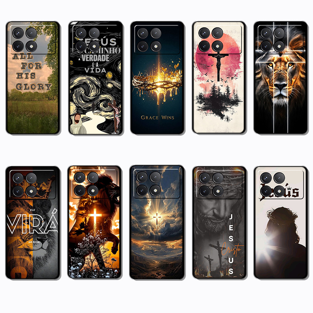 สําหรับ Xiaomi Redmi K70E K60 k70 POCO F5 X6 F6 Pro Jesus Soft เคสโทรศัพท์โปร่งใส