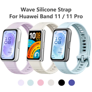 สายรัดนาฬิกาซิลิโคนและชุดกรณีร่องนุ่มสำหรับ Huawei Band 11 11Pro ครอบคลุมเต็มรูปแบบ + สายซิลิโคนสำหรับ Huawei Band 11