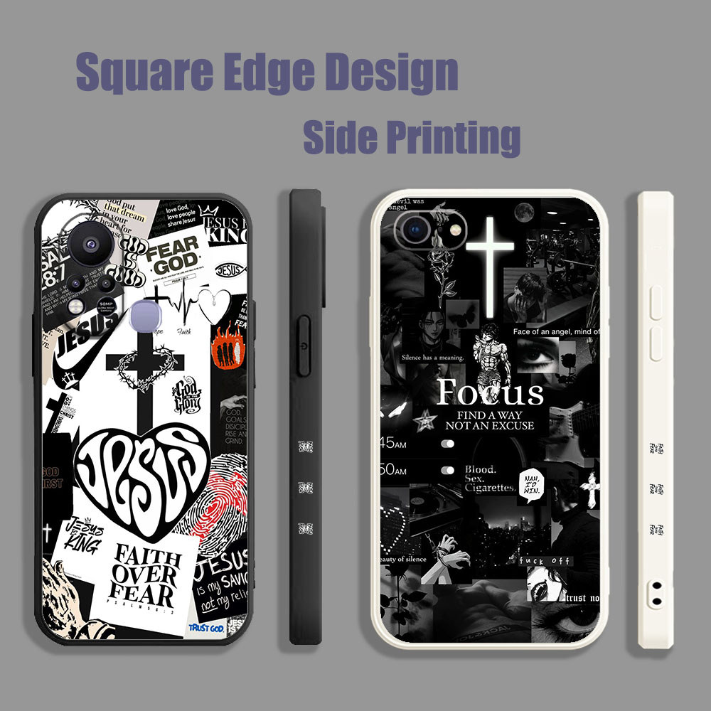 ปลอกสําหรับ Infinix Smart 5 Hot 9Play Hot 10 11s 10i 4 Hot 10S 11PLAY Christian Quotes Faith Over Fe