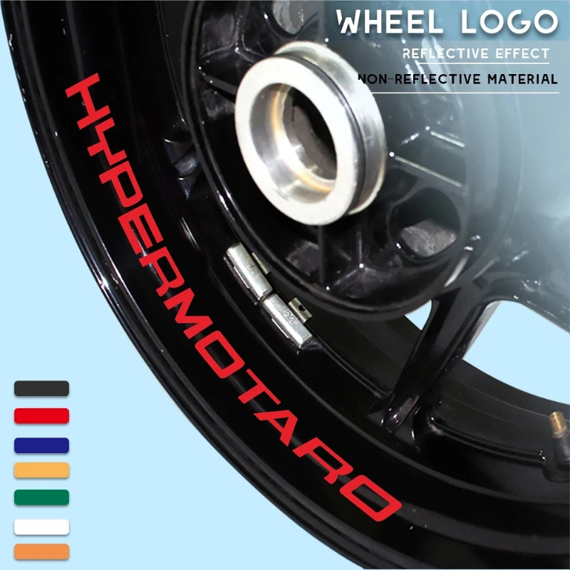 Reflective Motorcycle Stickers Bicycle Tire Letters Motorbike Decorative Decals For DUCATI HYPERMOT