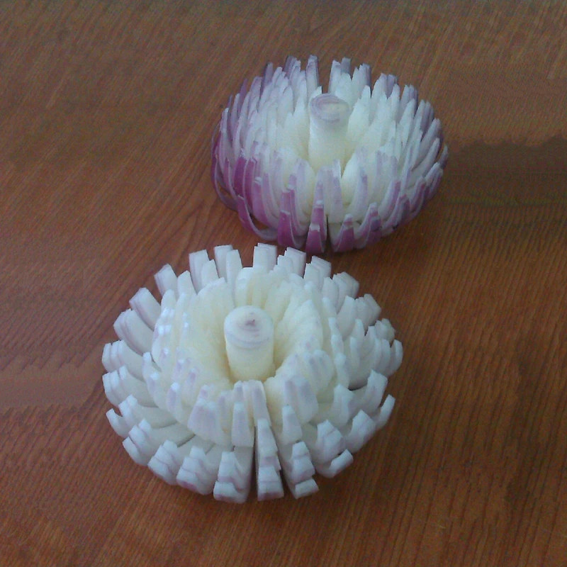 Onion chopping machine manual cut onion flower commercial onion cutter onion shredding machine roun