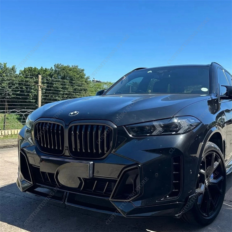 MP Style Front Bumper Splitter Lip Spoiler Diffuser Retroft For BMW X5 G05 LCI M Sport M60i M60d M