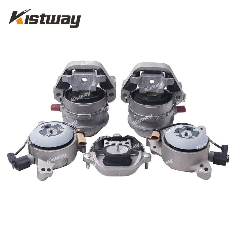 5PCS Electronically Transmission Engine Mount Kit For Audi A6 S6 RS6 A7 RS7 A8 D4 S8 4.0T 4H0199255