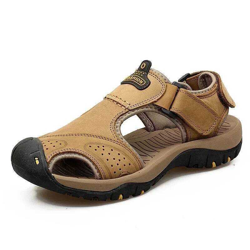 C Leather Men's Shoes Summer New Large Size Men's Sandals Men's Sandals Fashion Sandals Slippers La