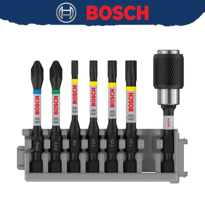 C BOSCH 2608522327 Professional 7Pcs Impact Control Screwdriver Bit Set Length 55Mm Impact Drill Bi