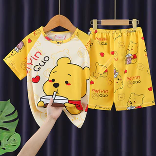 Eid Mubarak ชุดเด็กชายหรือหญิงแขนสั้นคอกลม Shin-Chan Loungewear เด็ก Modern Nightclothes สําหรับ 12 - 13 ปี