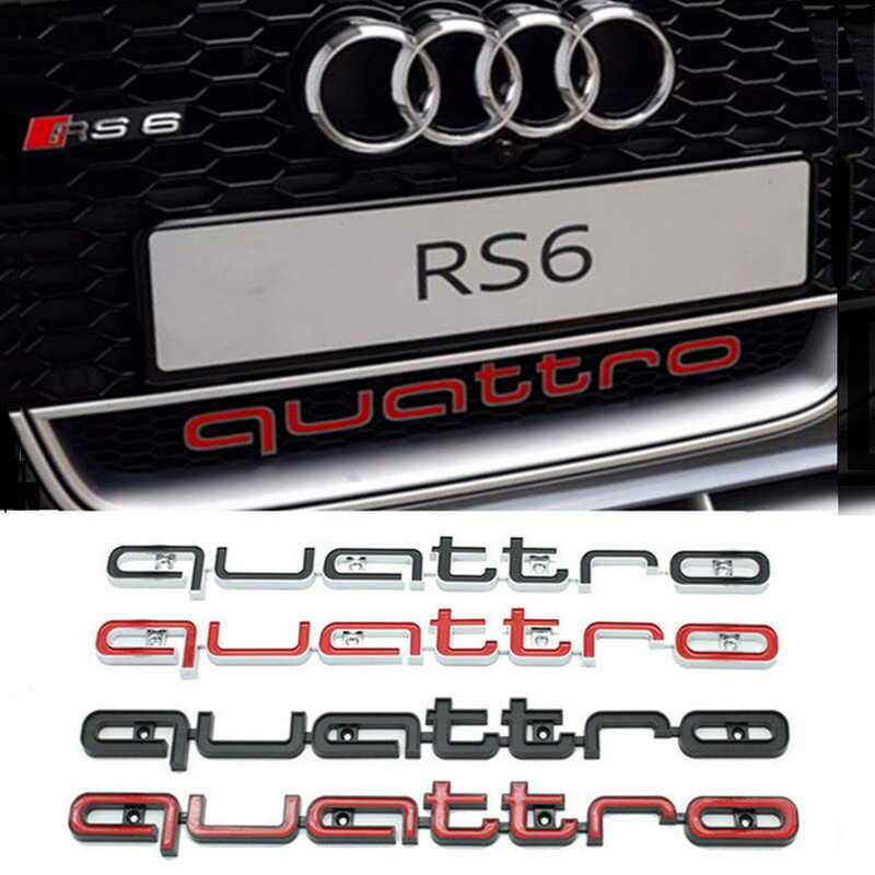 เหมาะสําหรับ Audi quattro China Net Label ดัดแปลง A3 A4 Q3Q5 RS4 ขับเคลื่อนสี่ล้อ China Net ป้ายรถ