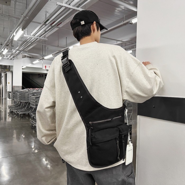 Original mm6 Mala Bow Arrow Bag Classic Pistol Bag Mens Shoulder Messenger Bag Chest Large Capacity