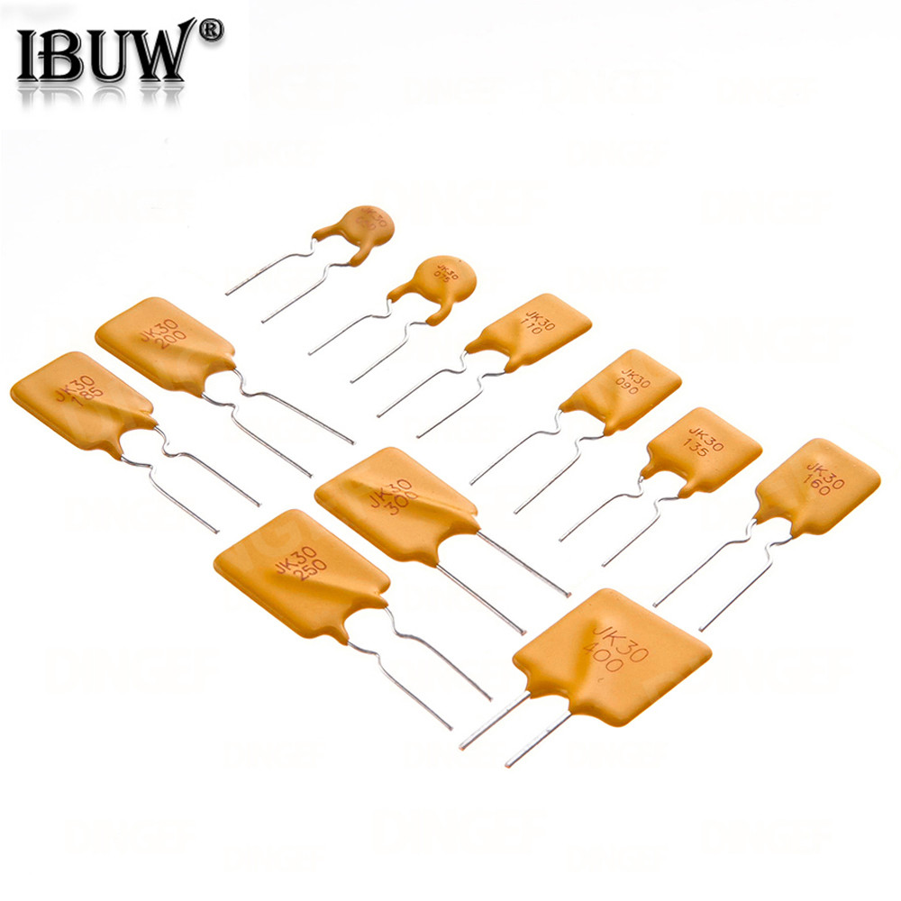 10PCS รีเซ็ตฟิวส์ 30V PTC Polymer PPTC DIP JK30 0.5A 0.75A 0.9A 1.1A 1.35A 1.6A 1.85A 2A 2.5A 3A 4A 