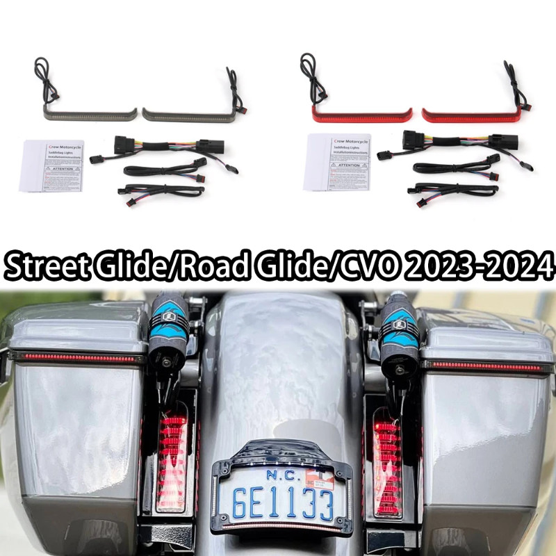 motorcycle accessories New LOW PROFILE LED SADDLEBAG LIGHT For Harley CVO Street Glide Road Glide S