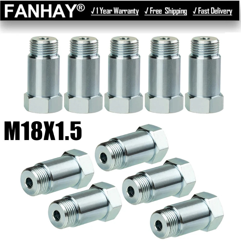 10PCS M18X1.5 Oxygen O2 Sensor Extender O2 Oxygen Sensor Spacer Car CEL Fix Check Engine Light Elim