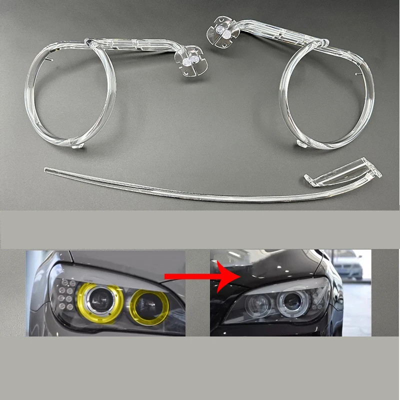 Car DRL Headlight Light Guide Plate Daytime Running Lamp Tube Bar Angel Eye For BMW 7 Series F01 F0