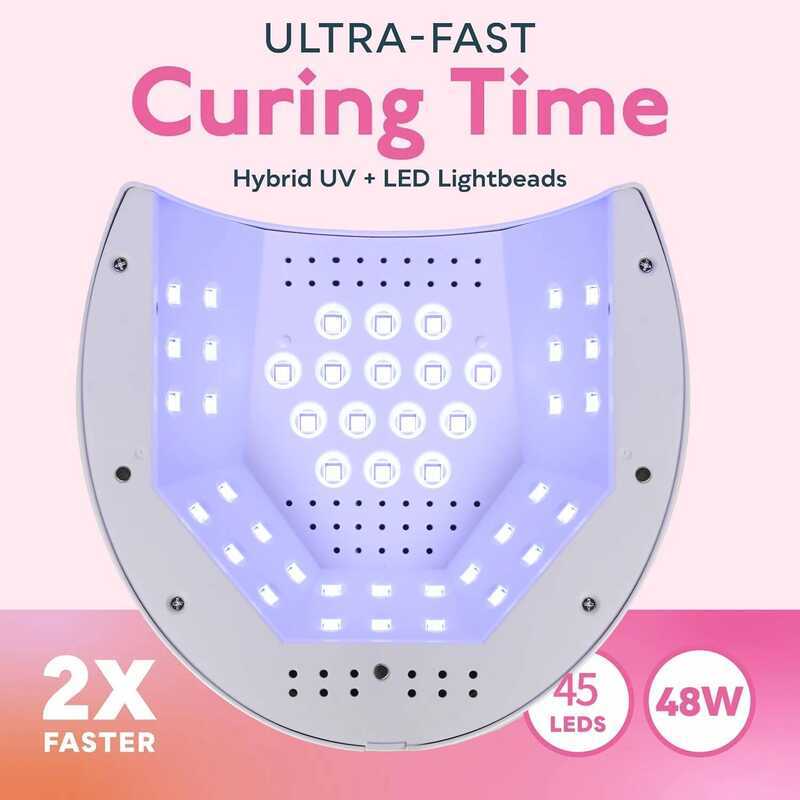 C LULAA Professional 45 Leds LED Nail Lamp Dryer With Four Timer Memory Function Lamp For Gel Polis