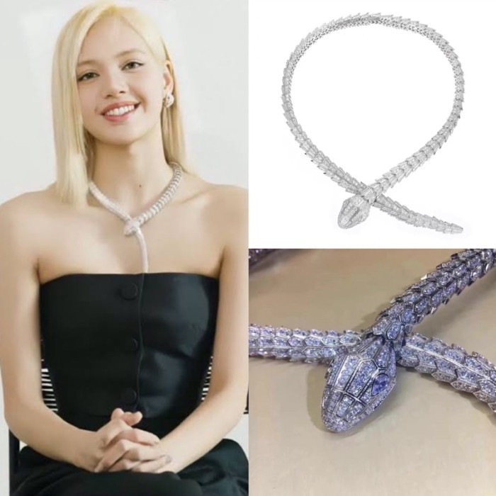 พร้อมส่งพรีเมี่ยม️ สร้อยคองูแบรนดัง เส้นใหญ่ Lisa BP