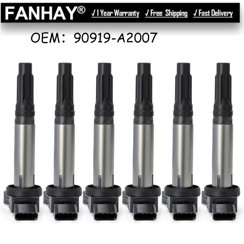 New 6PCS Car Accessories Ignition Coil For Lexus RX350 ES350 For Toyota Camry Avalon Rav4 Sienna Ve