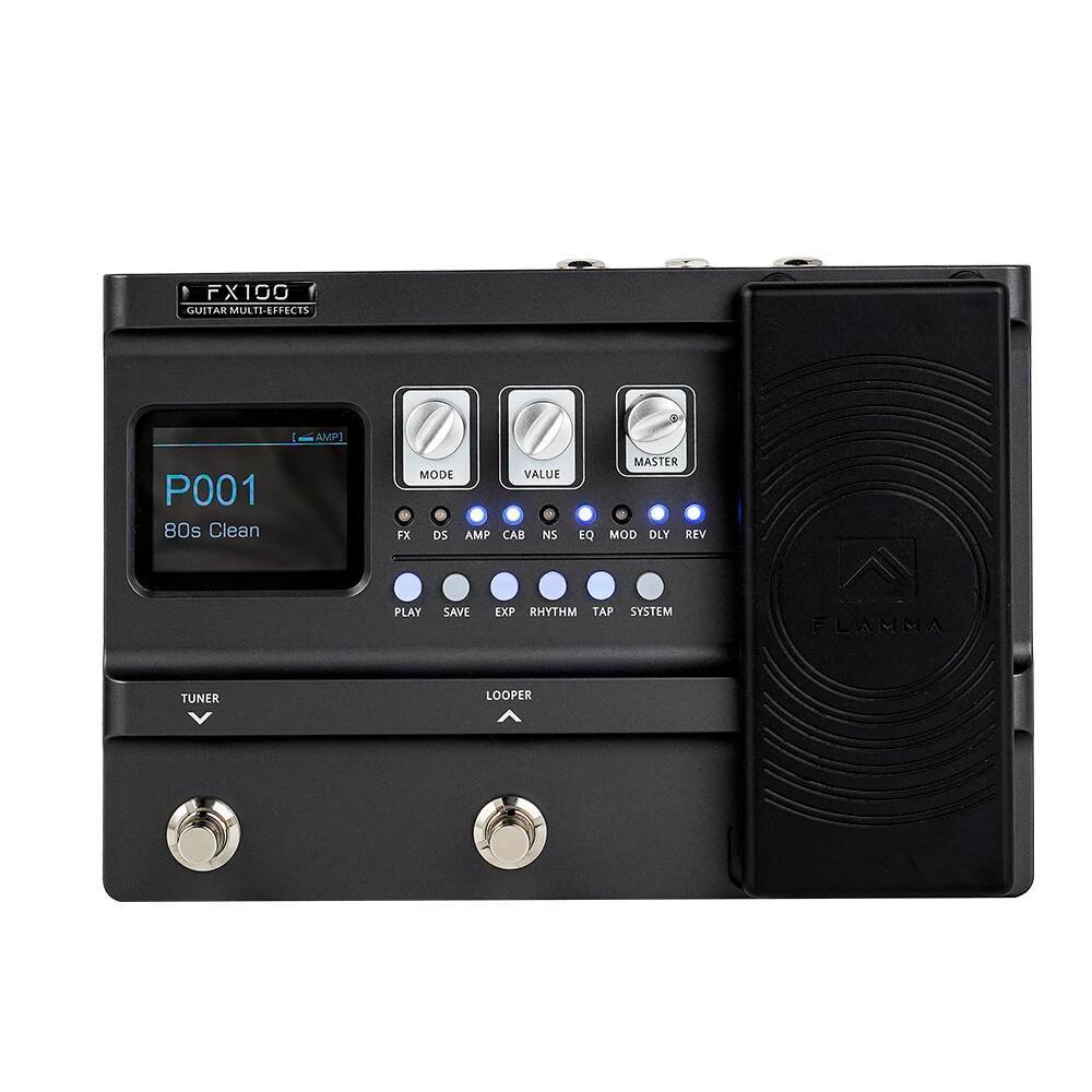 FLAMMA FX100 Multi Effects โปรเซสเซอร์กีตาร์เหยียบ 151 Effects 200 preset 80s Looper 55 Amp การสร้าง