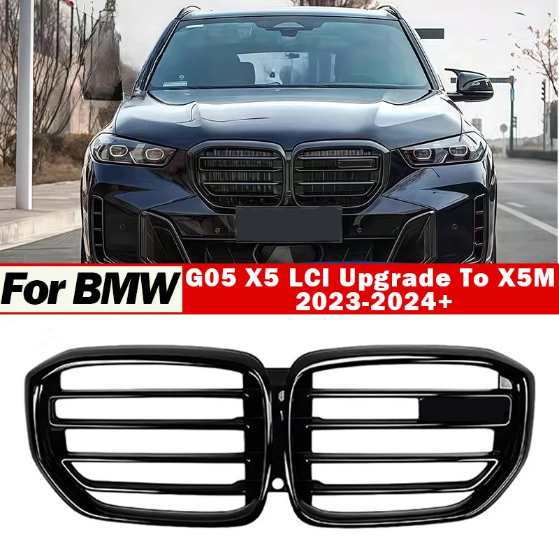 Front Kidney Grille for BMW G05 X5 LCI Upgrade To X5M 2023-2024+ Bumper Upper Racing Grill Modified