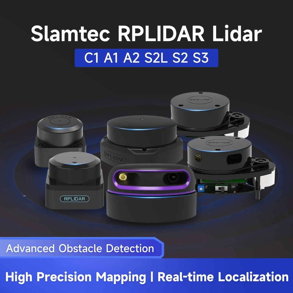 Slamtec RPLIDAR SLAM Lidar 360 องศา 12M Scanning Radius Sensor Scanner Kit สําหรับ ROS ROS2 หุ่นยนต์