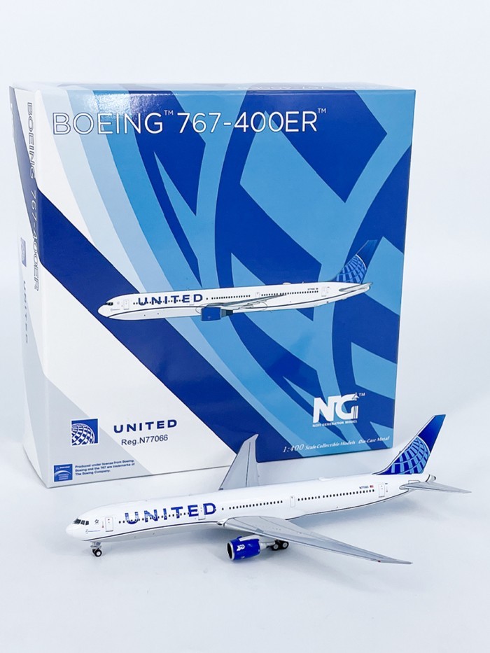 1: 400 United Airlines B767-400ER Airliner N77066 เครื่องบินรุ่นโลหะผสมคอลเลกชัน NG