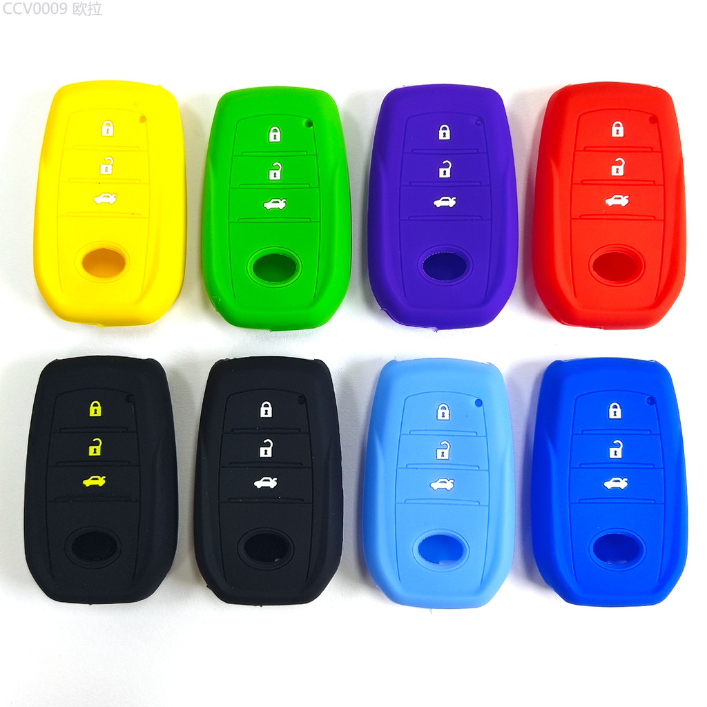 【2024-2025】 เหมาะสำหรับ 3-Key Toyota Camry RV4 Rongfang ฝาครอบกุญแจ Corolla Veranda Prado Asia Drag