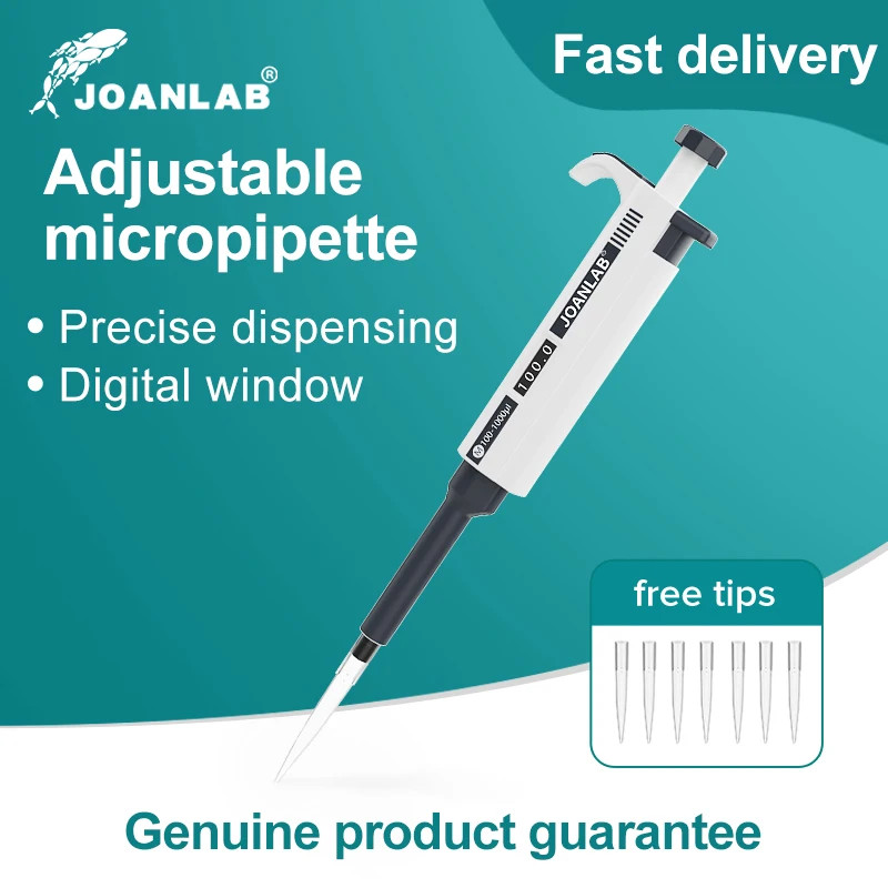 JOANLAB Laboratory Pipette Plastic Pipettes Dropper Manual Digital Adjustable Micropipette Lab Equi